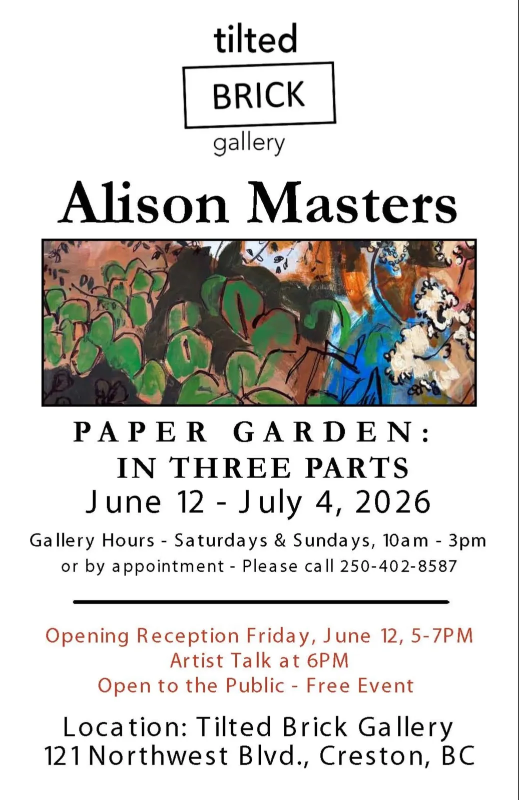 Paper Garden: In Three Parts by Alison Masters